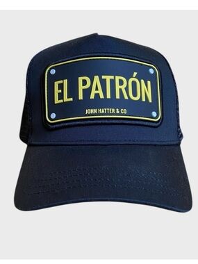 NWT John Hatter & Co El Patron Trucker Hat One Size Black Unisex Adjustable Urba